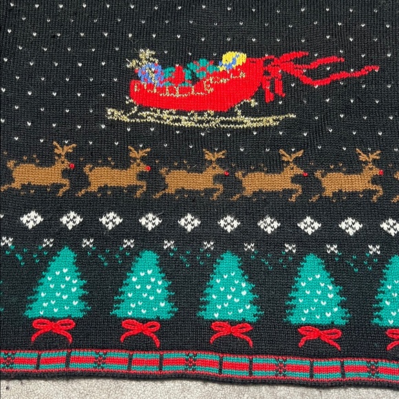 Vintage Deans Of Scotland 100% Wool Christmas Holiday Sweater size XL - Picture 3 of 6